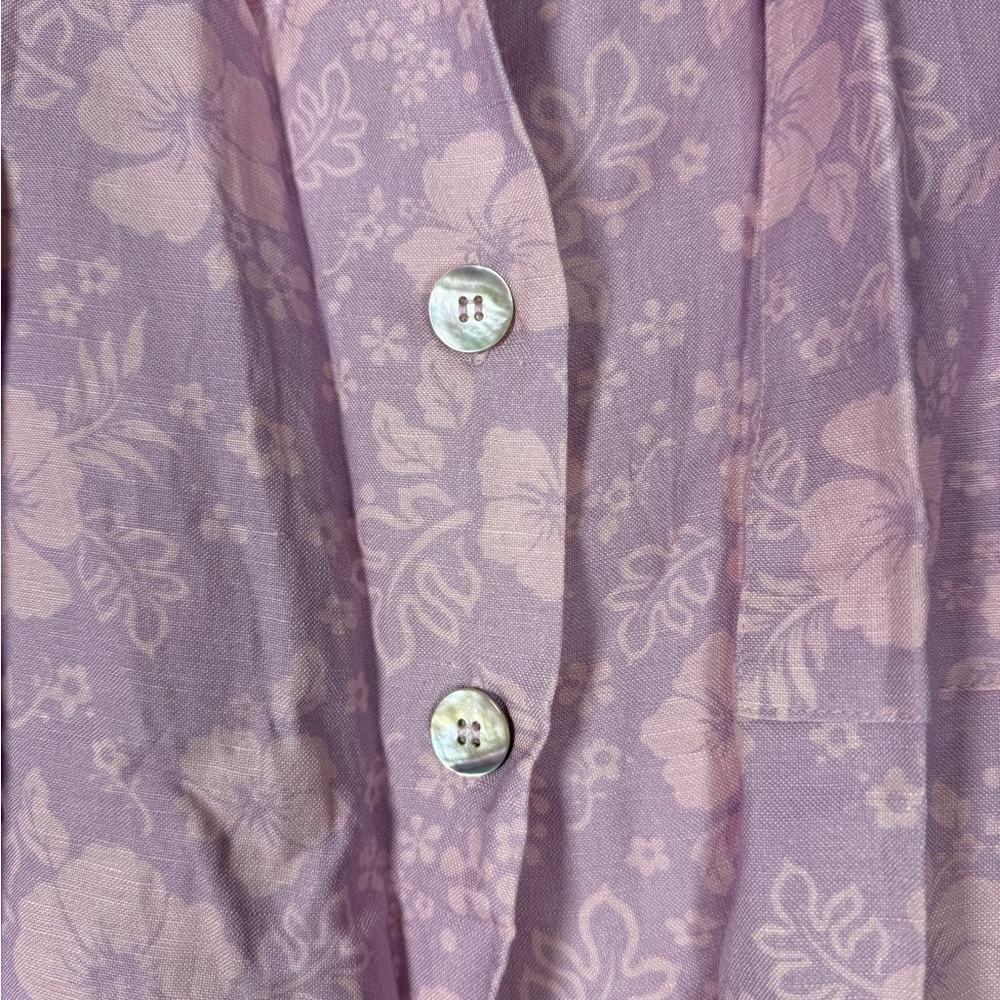 Kulani Kinis Relaxed Linen Button Front Shirt - Picture 4 of 10